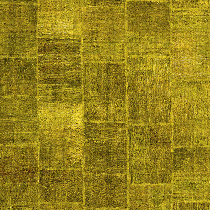 Patchwork Yellow Transitional Rug, con2041yw
