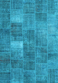 Patchwork Light Blue Transitional Rug, con2041lblu