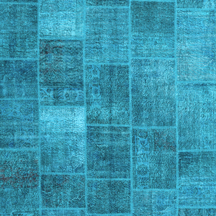 Patchwork Light Blue Transitional Rug, con2041lblu
