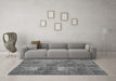 Machine Washable Patchwork Gray Transitional Rug in a Living Room,, wshcon2041gry