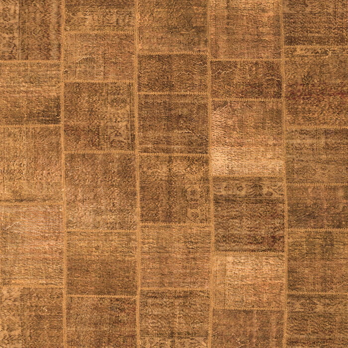 Serging Thickness of Patchwork Orange Transitional Rug, con2041org