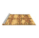 Sideview of Machine Washable Abstract Brown Contemporary Rug, wshcon2042brn