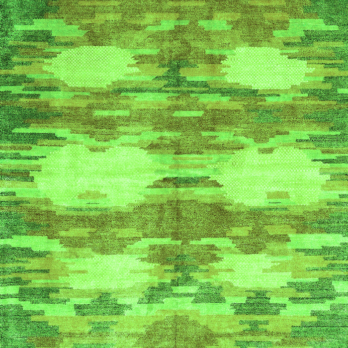 Serging Thickness of Machine Washable Abstract Green Contemporary Area Rugs, wshcon2042grn