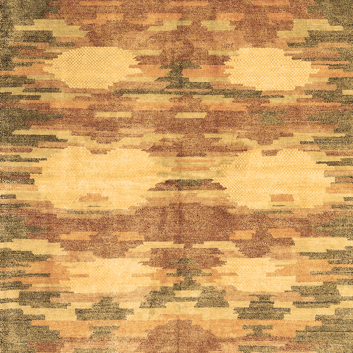 Machine Washable Abstract Brown Contemporary Rug, wshcon2042brn