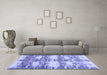 Machine Washable Abstract Blue Contemporary Rug in a Living Room, wshcon2042blu