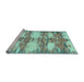 Sideview of Machine Washable Abstract Light Blue Contemporary Rug, wshcon2042lblu