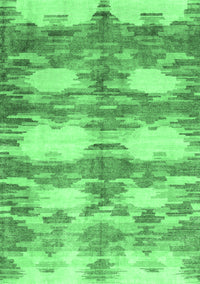 Abstract Emerald Green Contemporary Rug, con2042emgrn