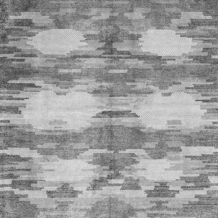 Serging Thickness of Machine Washable Abstract Gray Contemporary Rug, wshcon2042gry