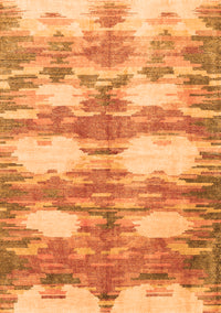 Abstract Orange Contemporary Rug, con2042org