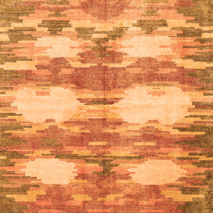 Abstract Orange Contemporary Rug, con2042org