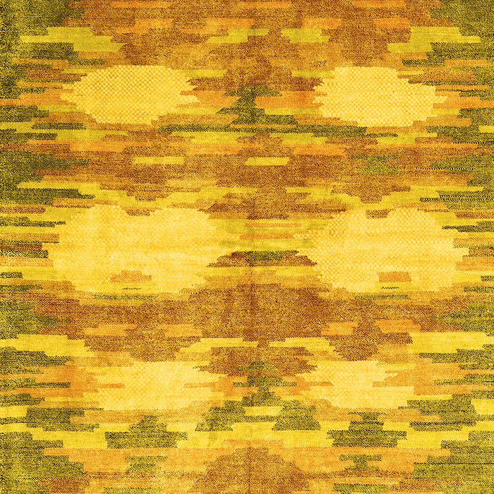 Machine Washable Abstract Yellow Contemporary Rug, wshcon2042yw