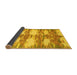 Sideview of Abstract Yellow Contemporary Rug, con2042yw