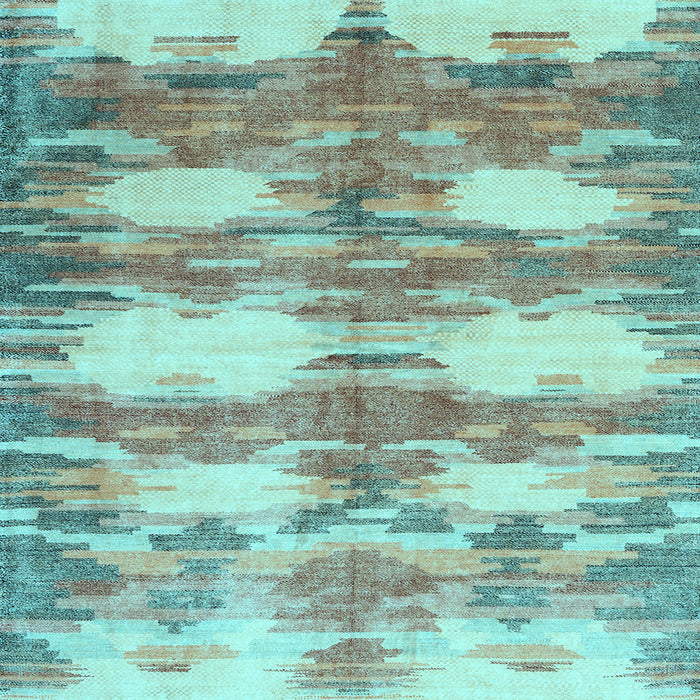 Square Machine Washable Abstract Light Blue Contemporary Rug, wshcon2042lblu