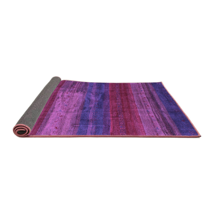 Sideview of Abstract Purple Contemporary Rug, con2043pur