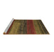 Sideview of Machine Washable Abstract Brown Contemporary Rug, wshcon2043brn