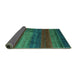 Sideview of Abstract Turquoise Contemporary Rug, con2043turq