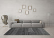 Machine Washable Abstract Gray Contemporary Rug in a Living Room,, wshcon2043gry