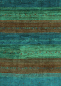 Abstract Turquoise Contemporary Rug, con2043turq