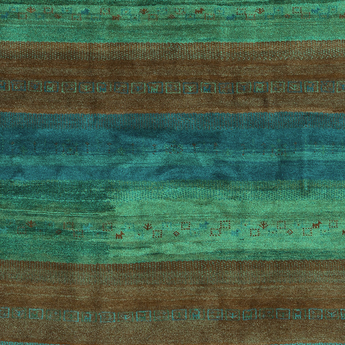 Abstract Turquoise Contemporary Rug, con2043turq