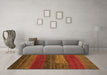 Machine Washable Abstract Orange Contemporary Area Rugs in a Living Room, wshcon2043org