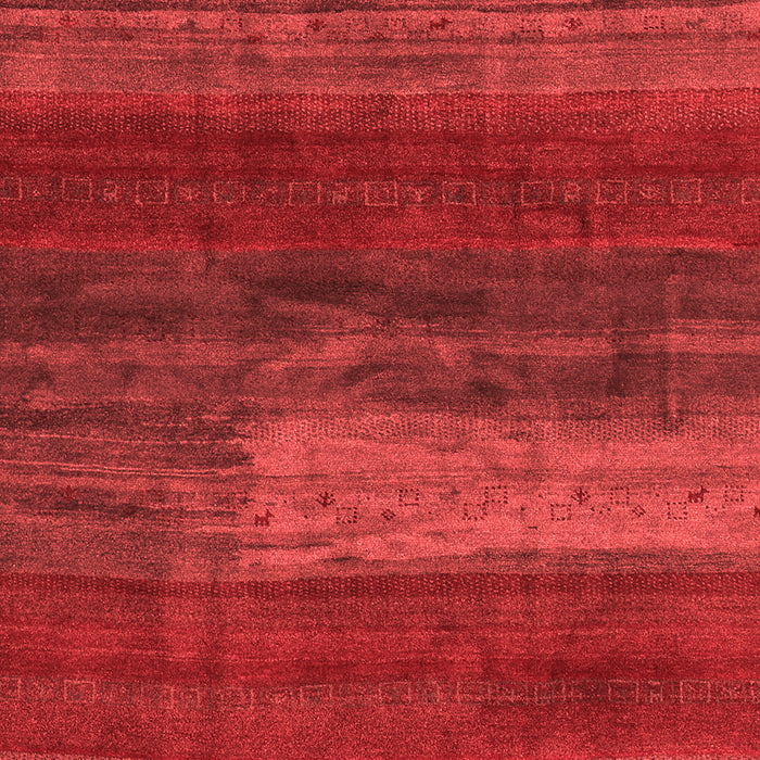 Machine Washable Abstract Red Contemporary Rug, wshcon2043red