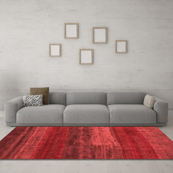 Contemporary Red Washable Rugs