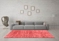 Machine Washable Abstract Red Contemporary Rug, wshcon2044red