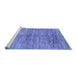 Sideview of Machine Washable Abstract Blue Contemporary Rug, wshcon2044blu