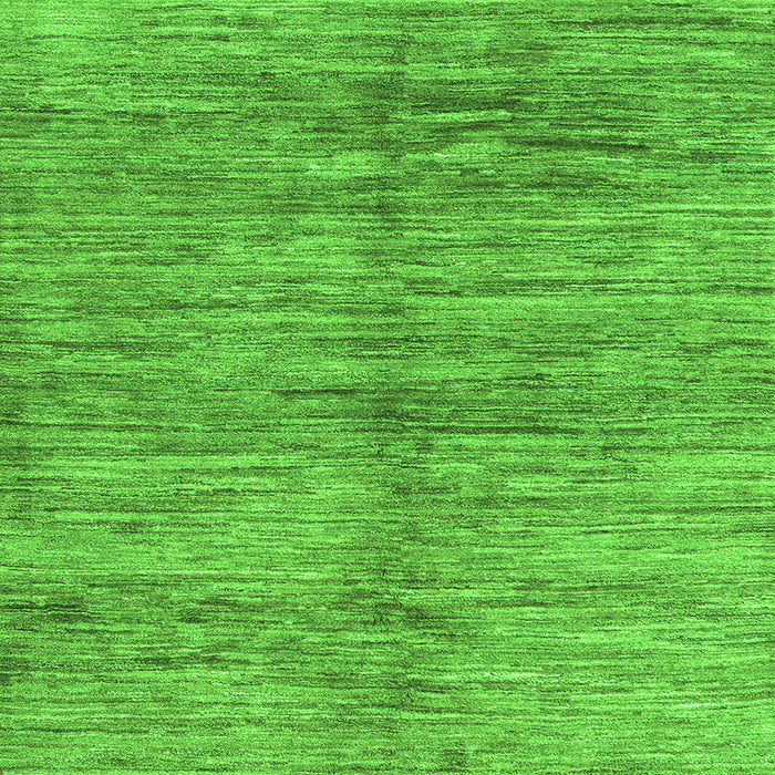 Serging Thickness of Abstract Green Contemporary Rug, con2044grn