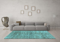 Machine Washable Abstract Light Blue Contemporary Rug, wshcon2044lblu