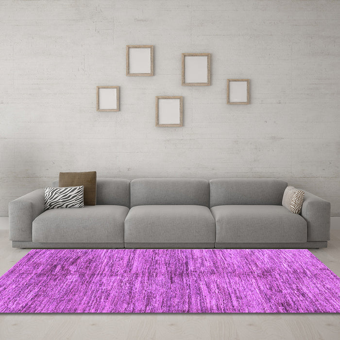 Machine Washable Abstract Purple Contemporary Area Rugs in a Living Room, wshcon2044pur