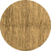 Round Machine Washable Abstract Brown Contemporary Rug, wshcon2044brn