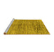 Sideview of Machine Washable Abstract Yellow Contemporary Rug, wshcon2044yw