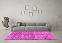 Machine Washable Abstract Pink Contemporary Rug, wshcon2044pnk