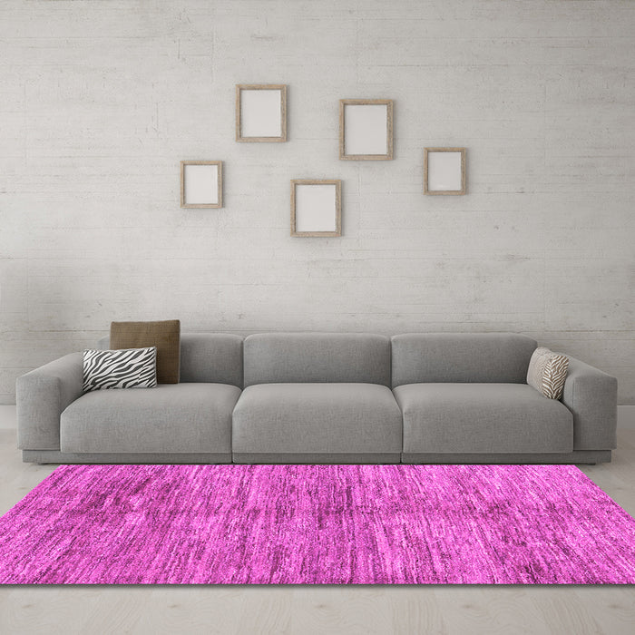 Machine Washable Abstract Pink Contemporary Rug in a Living Room, wshcon2044pnk