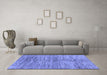 Machine Washable Abstract Blue Contemporary Rug in a Living Room, wshcon2044blu