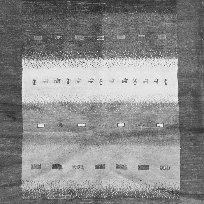 Serging Thickness of Machine Washable Abstract Gray Contemporary Rug, wshcon2045gry
