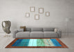 Machine Washable Abstract Light Blue Contemporary Rug in a Living Room, wshcon2045lblu