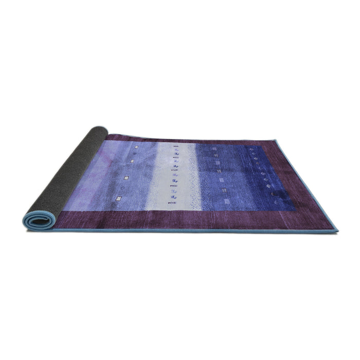 Sideview of Abstract Blue Contemporary Rug, con2045blu