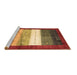 Sideview of Machine Washable Abstract Brown Contemporary Rug, wshcon2045brn