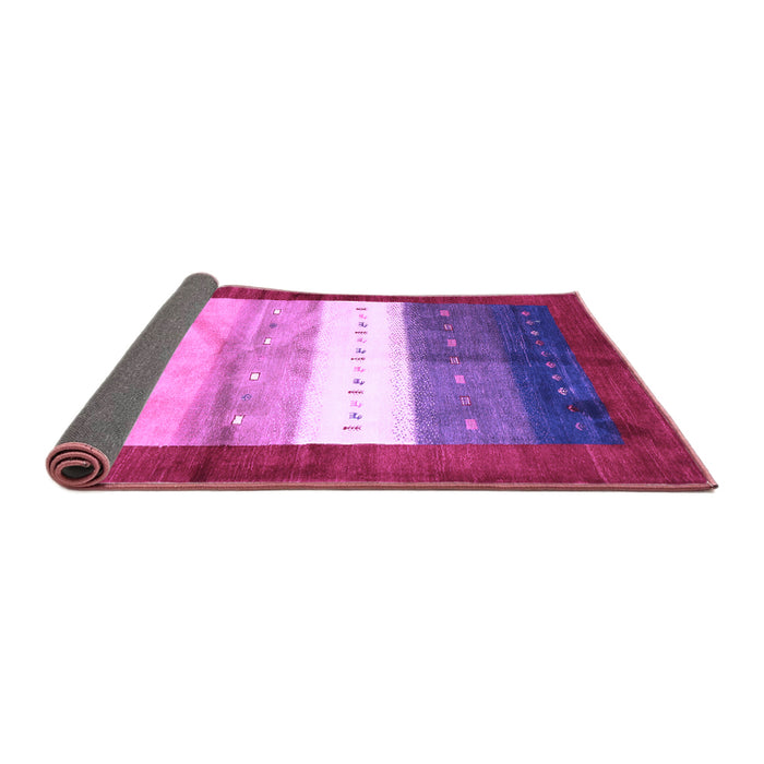 Sideview of Abstract Purple Contemporary Rug, con2045pur