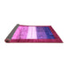 Sideview of Abstract Purple Contemporary Rug, con2045pur