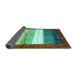 Sideview of Abstract Turquoise Contemporary Rug, con2045turq