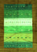 Serging Thickness of Machine Washable Abstract Green Contemporary Area Rugs, wshcon2045grn