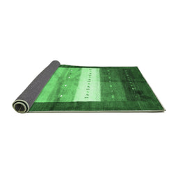 Sideview of Abstract Emerald Green Contemporary Rug, con2045emgrn