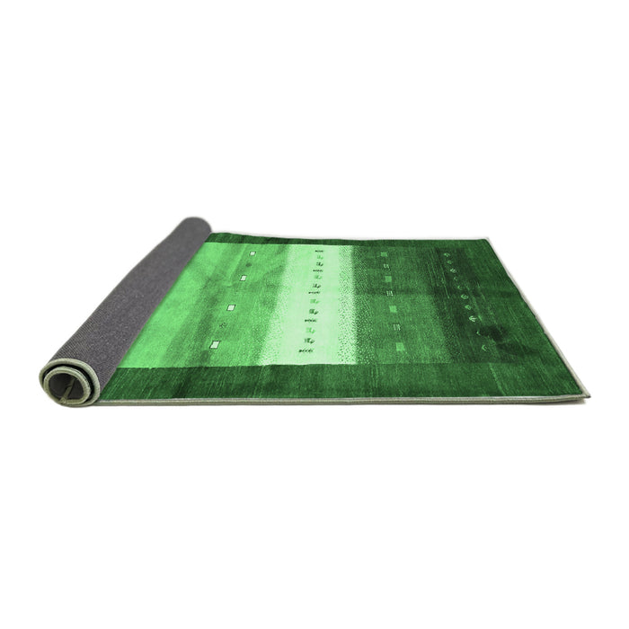 Sideview of Abstract Emerald Green Contemporary Rug, con2045emgrn