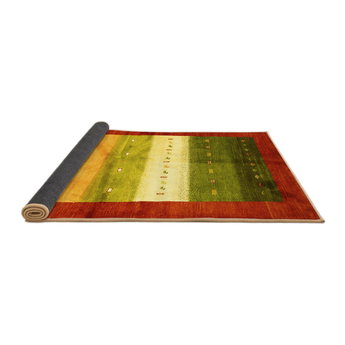 Sideview of Abstract Yellow Contemporary Rug, con2045yw