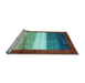 Sideview of Machine Washable Abstract Light Blue Contemporary Rug, wshcon2045lblu