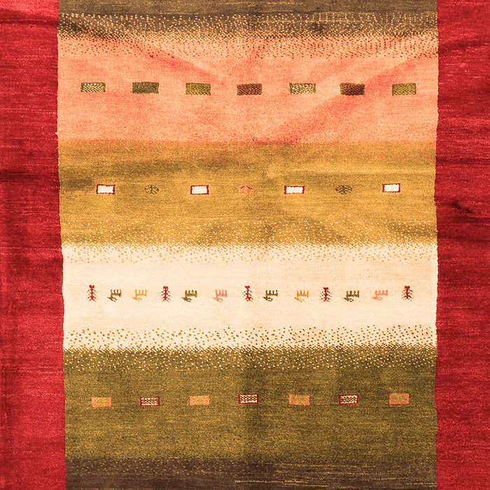 Serging Thickness of Machine Washable Abstract Orange Contemporary Area Rugs, wshcon2045org