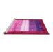 Sideview of Machine Washable Abstract Pink Contemporary Rug, wshcon2045pnk